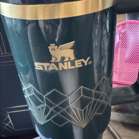 Stanley Dark Green Tumbler with Gold Accents - Picture 3 of 3